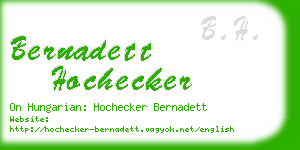 bernadett hochecker business card